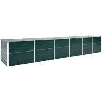 vidaXL - Boîte à plans 480x80x77 cm galvanisé Stahlgrün