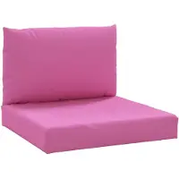 vidaXL Coussins de palette lot de 2 rose tissu Oxford