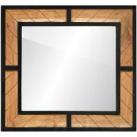 vidaXL Miroir de salle de bain 60x1x55 cm bois massif acacia