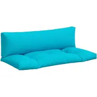 vidaXL Coussins de palette lot de 2 turquoise tissu Oxford