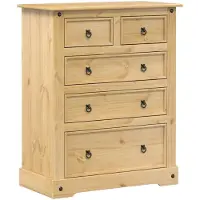 vidaXL Commode Corona 92x48x114 cm bois massif de pin