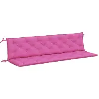 vidaXL Coussins de banc de jardin lot de 2 rose 200x50x7 cm tissu
