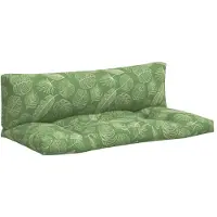 vidaXL Coussins de palette lot de 2 motif de feuilles tissu Oxford