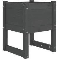 vidaXL Jardinière Gris 40x40x52,5 cm Bois massif de pin