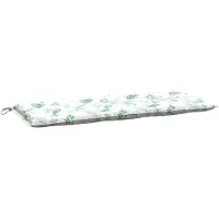 vidaXL Coussin de banc de jardin motif de feuilles 120x50x7 cm tissu