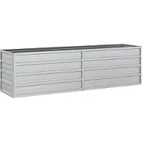 vidaXL -Pflanzer erhöhte 160 x 40 x 45 cm galvanisé Stahl Silber