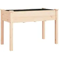 vidaXL Jardinière avec doublure 118x59x76 cm bois massif de sapin