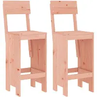 vidaXL Tabouret de bar 2 pcs. 40x48,5x115,5 cm bois massif Douglas