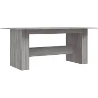 vidaXL Table de salle à manger Gris Sonoma 180x90x76 cm Bois composite