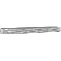 vidaXL Lit surélevé Acier revêtu par poudre 523x140x36 cm Argenté