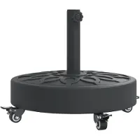 vidaXL Pied de parasol avec roulettes pour mât Ø38/48 mm 27 kg Rond