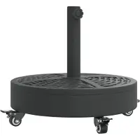 vidaXL Pied de parasol avec roulettes pour mât Ø38/48 mm 27 kg Rond