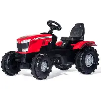 Rolly Toys Trettraktor MF7726, Sitz verstellbar, Flüsterreifen, Anhängerkupplung