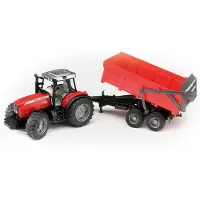 BRUDER Massey Ferguson 7480 avec remorque basculante 02045