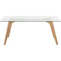 Beliani Table De Repas Hudson Transparent