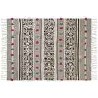 Beliani Couverture Chinsurah Coton 130 X 180 Cm Marron
