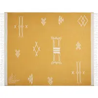 Beliani Couverture Jalkini 130 X 170 Cm Jaune