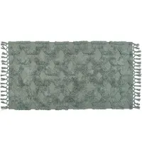 Beliani Tapis coton vert 80 x 150 cm motifs géométriques tapis court KARS (150 x 80 cm)
