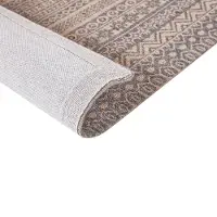 Beliani Tapis jute beige / gris 80 x 150 cm motif géométrique court BAGLAR (80 x 150 cm)