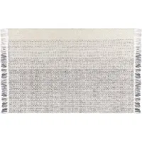Beliani Tapis en laine blanc/gris 160 x 230 cm OMERLI (230 x 160 cm)