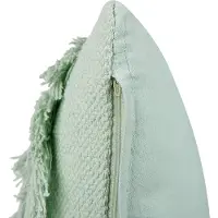 Beliani Lot de 2 coussins BACOPA Coton 45 x 45 cm Géométrique Vert