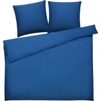 Beliani Parure de lit en satin de coton 200 X 220 cm Bleu Harmonridge Lumarko !