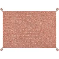 Beliani Tapis coton orange 140 x 200 cm à poils courts MUGLA (140 x 200 cm)