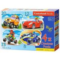 Castorland Puzzle 4 en 1 (8+12+15+20 pièces) Voitures 43057