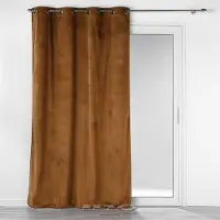 Douceur d'intérieur Douceur d'Intérieur, Rideau à Oeillets (140 x 260 cm) Casual Camel, Velours Cotelé