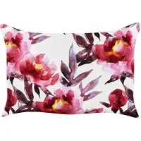 Beliani Lot de 2 coussins de jardin en polyester blanc et rose motif floral 40 x 60 cm rectangulaire style moderne extérieur patio imperméable