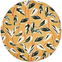 Beliani Lot de 2 coussins de jardin en polyester multicolore 40 cm feuille ronde avec motif design moderne