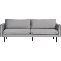 Beliani Ensemble De Salon En Velours Gris Vinterbro
