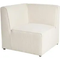 Beliani Module D'angle En Velours Côtelé Beige Pour Canapé Lemvig