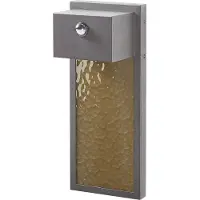 Beliani Applique LED d'extérieur Lumière grise Verre en fer 40cm Détecteur de mouvement Lumière blanche chaude Design rétro