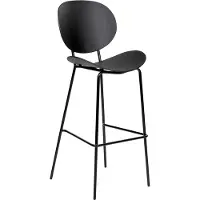 Beliani Ensemble de 2 chaises de bar Noir Shonto Lumarko !