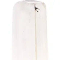Beliani Tabouret de jardin en bambou crème blanc ottoman d'extérieur avec coussin extérieur moderne