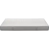 Beliani Matelas à mémoire de forme blanc avec tissu polyester gris 160 x 200 cm moyennement dur déhoussable