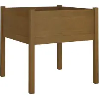 vidaXL Jardinière d'extérieur Marron miel 70x70x70 cm Pin massif