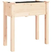 vidaXL Jardinière avec doublure 71x37x76 cm bois massif de sapin