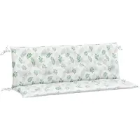 vidaXL Coussins de banc de jardin lot de 2 motif de feuilles tissu