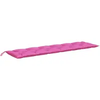 vidaXL Coussin de banc de jardin rose 200x50x7 cm tissu