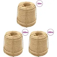 vidaXL Cordes en sisal 3 pcs 14 mm