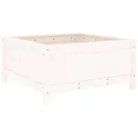 vidaXL Jardinière blanc 82,5x82,5x39 cm bois massif de pin