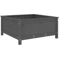 vidaXL Jardinière gris 82,5x82,5x39 cm bois massif de pin