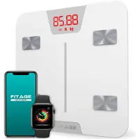 FITAGE Smart Scale avec application mesure 17 valeurs corporelles - Blanc