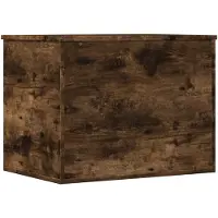 vidaXL Coffre chêne fumé 60x42x46 cm bois composite