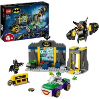 LEGO DC Batman Batman's Cave avec Batman, Batgirl et Joker, jouets pour garçons et filles 4+, véhicules et super-héros, jouet pour enfant avec 3 minifigures, cadeau pour enfant de 4 ans, 76272