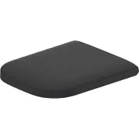 Duravit Happy D.2 Abattant WC Anthracite mat avec amortisseur de fermeture et charnières inox