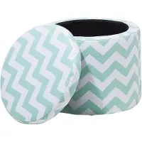Beliani Pouf Tonia de 35 cm de capacité vert et blanc TUNICA