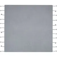 Beliani Couverture NAZILLI Coton 125 x 150 cm Gris clair